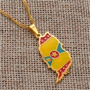 🇬🇩 Best Seller Grenada Pendant Unisex Necklace